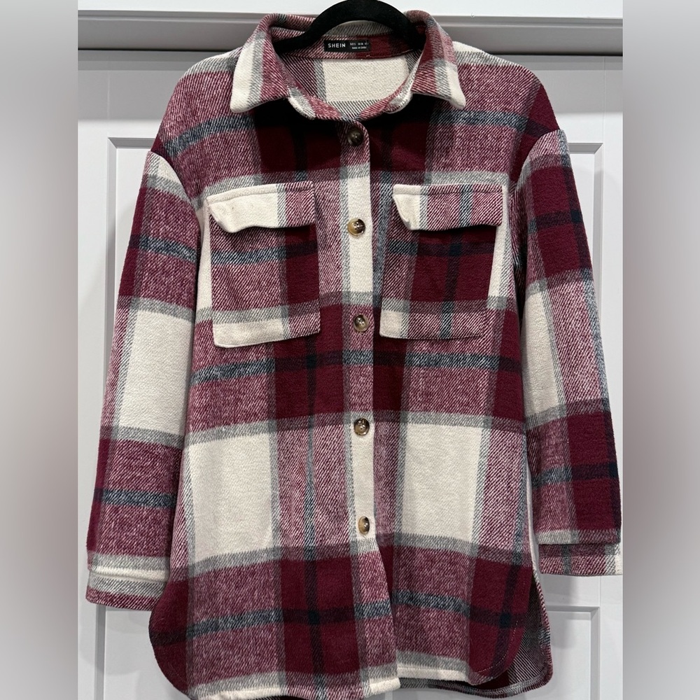 SHEIN • Oversized Plaid Shacket
